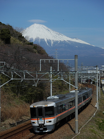 笠富士とワイドビューふじかわ