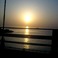 明石海峡大橋からの夕陽