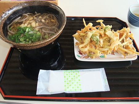 かき揚げうどん(道の駅・フレッシュパークからり【愛媛】)